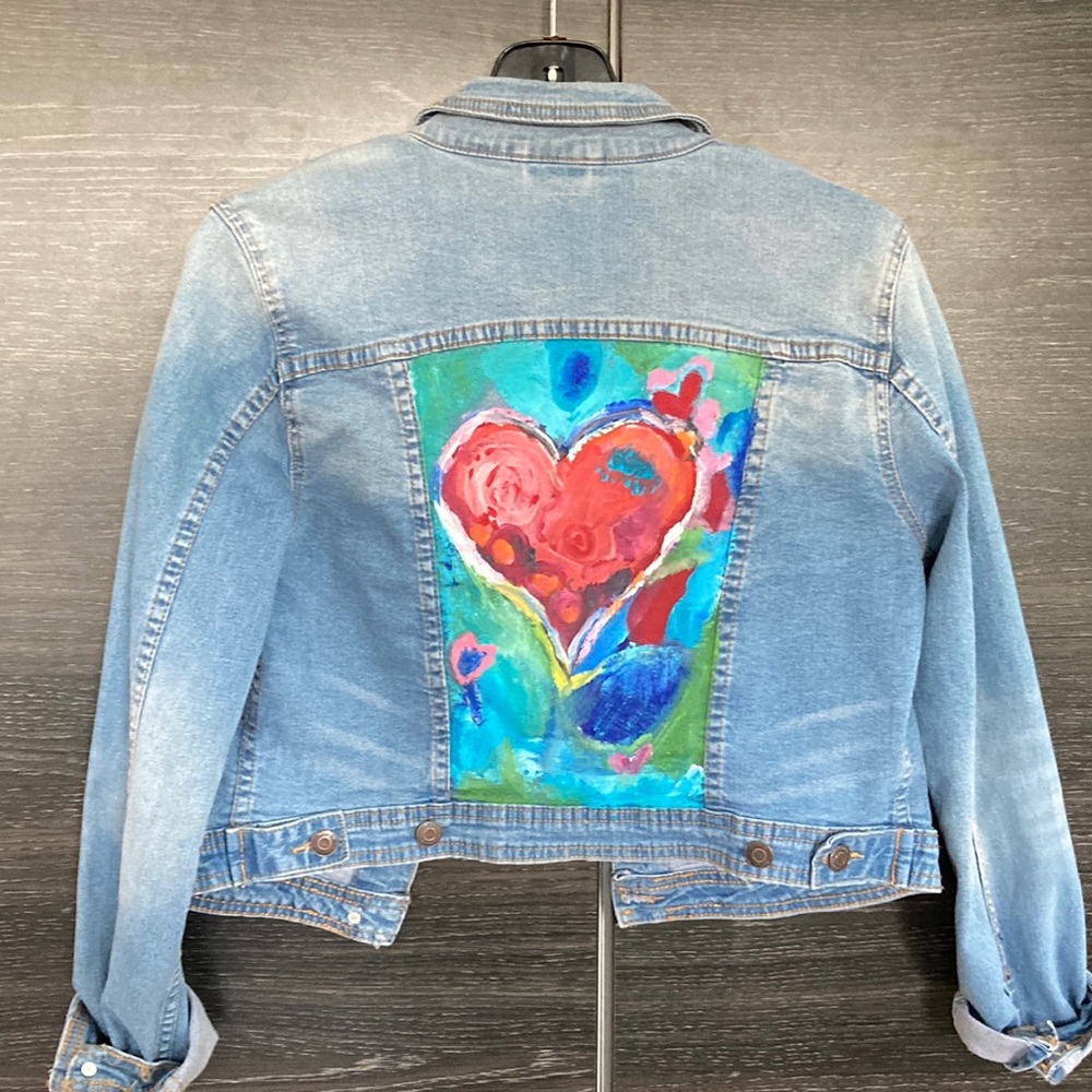 Blue Notes Cropped Jean Jacket